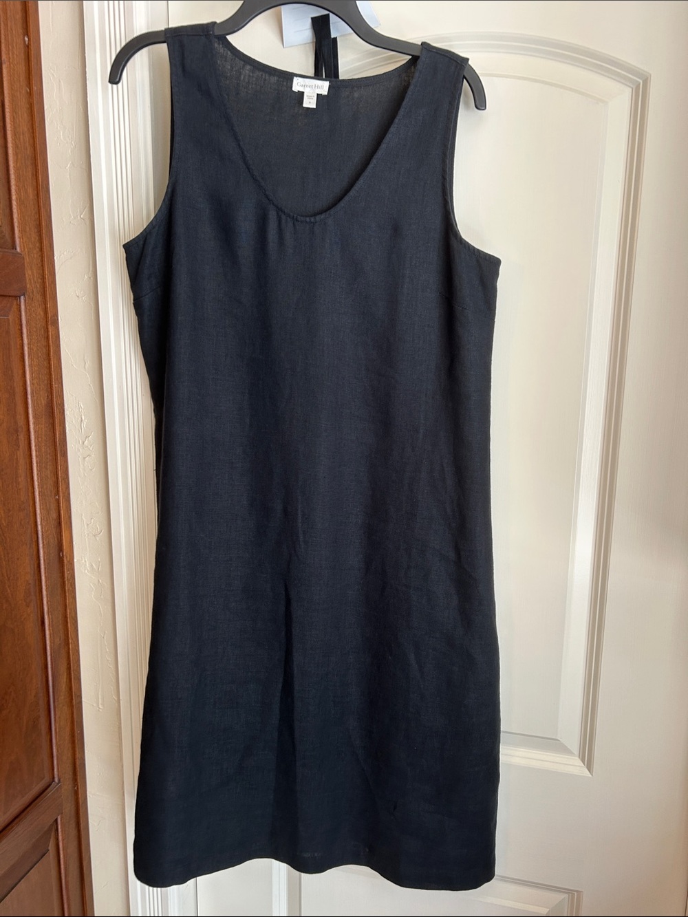 Garnet Hill Linen Black Dress